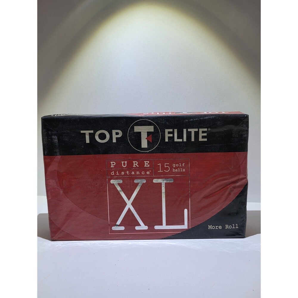 Top Flite XL Pure Distance Box of 15 More Roll Golf Balls - New